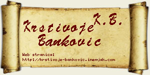 Krstivoje Banković vizit kartica